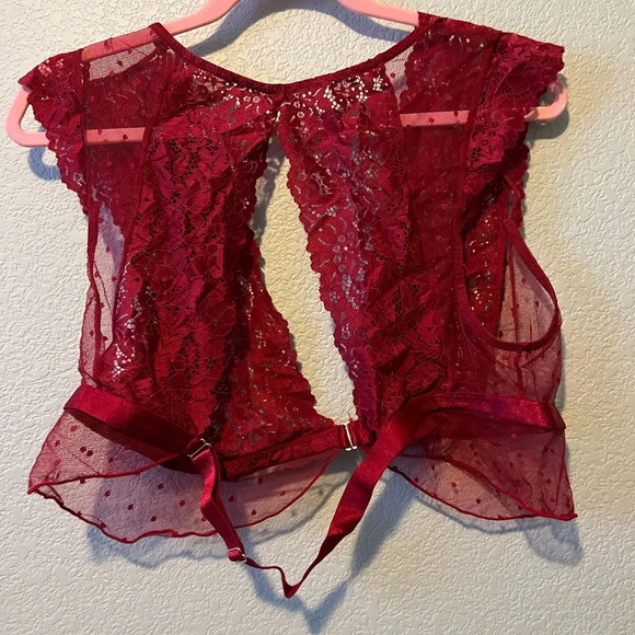 4XL Red Lace Bra & Thong Set - Picture 6 of 9